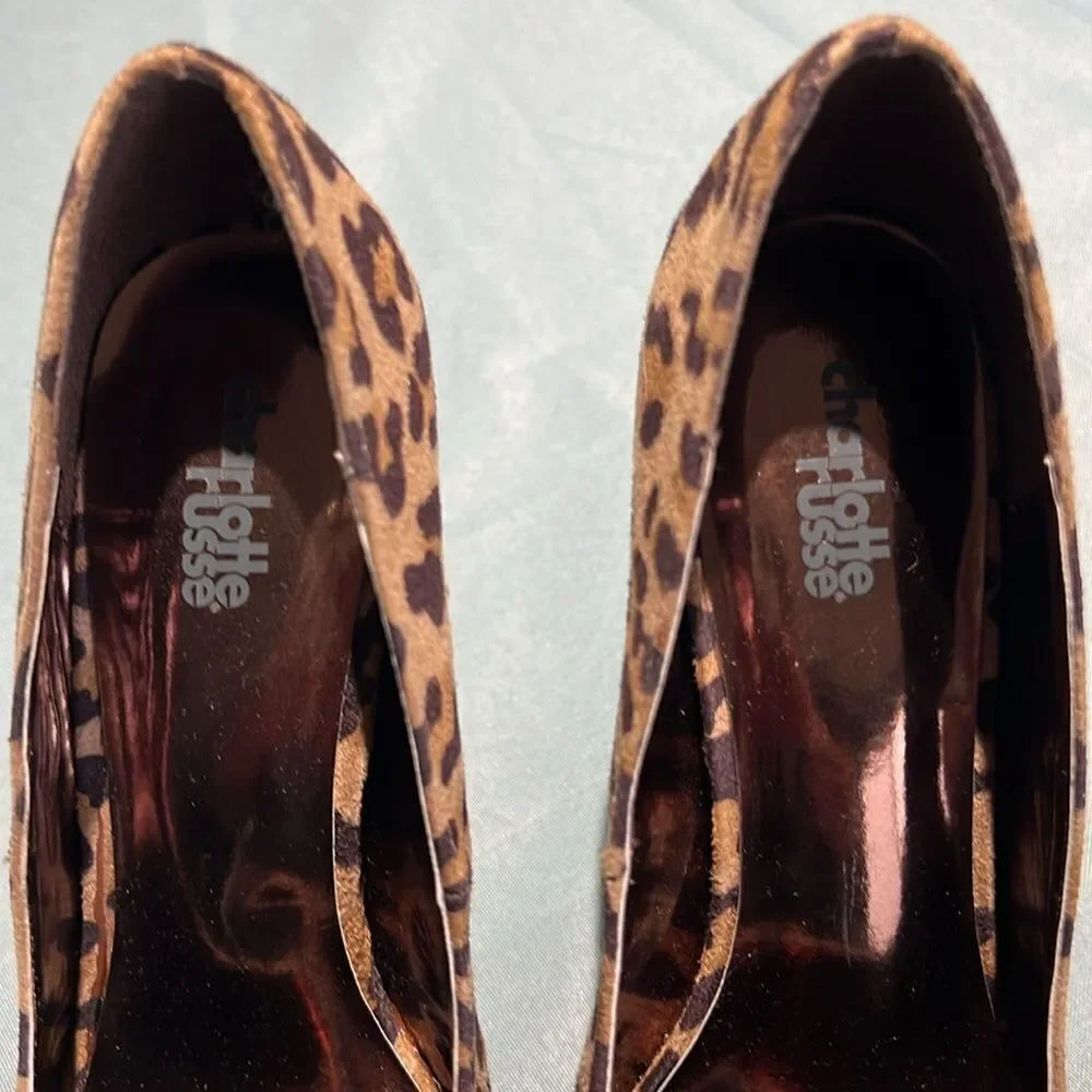 Charlotte Russe Leopard Print Heels‎ size 8.  B56